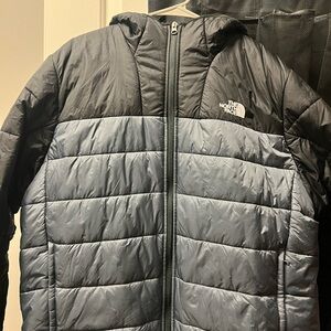 The North Face Charcoal and Slate Quilted Jacket puffer coat